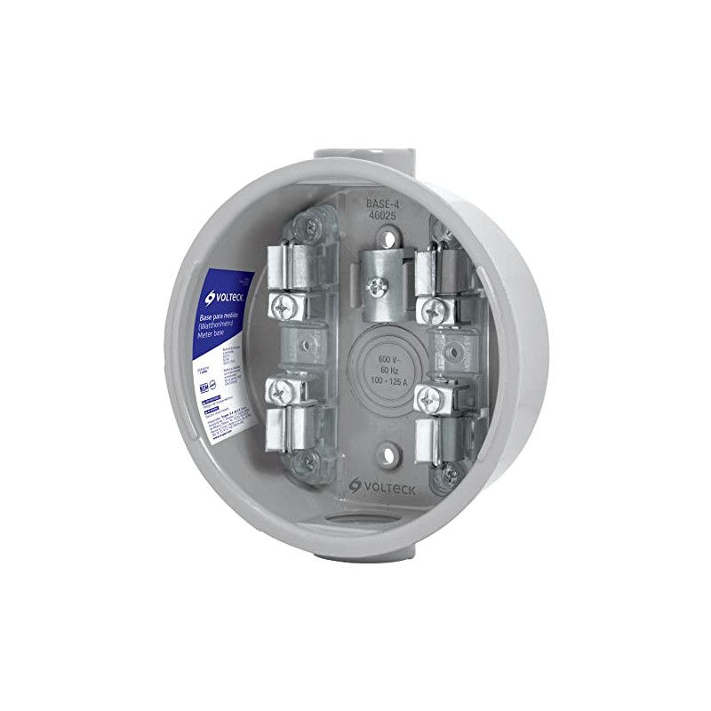 Volteck BASE-4, Base para watthorimetro, 4 terminales
