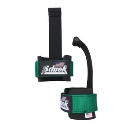 Schiek Lifting Straps with Wrist Guard and Dowels (Green)
