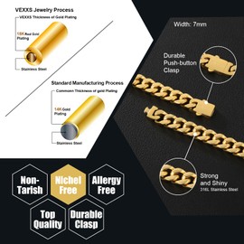 VEXXS 5mm 7mm Cuban Chain14