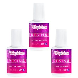 Wapizima Resina Extra Fuerte para Uñas Acrílicas, 15 ml, Paquete de 3 Piezas