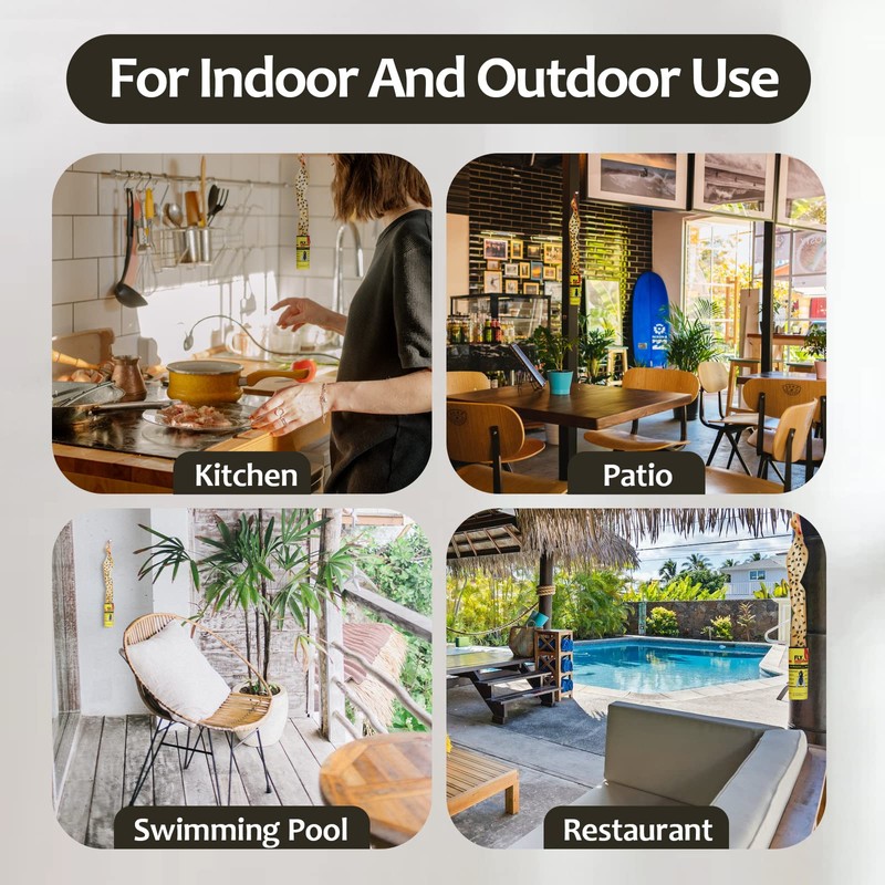 Fly Traps for Indoors Outdoor, Fly Paper Strips Sticky Hanging,
