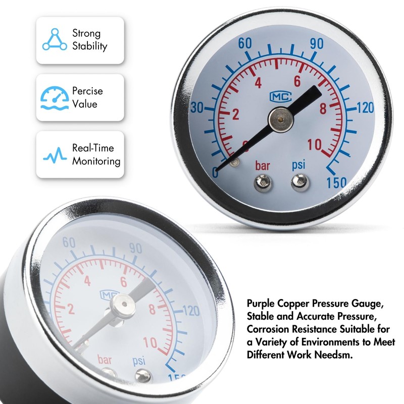 EBEIZZI 1/2" NPT Air Pressure Regulator | Air Regulator for