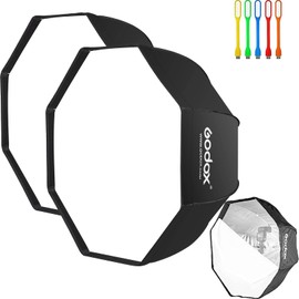 Godox 37.5"/95cm Umbrella Octagon Softbox, Studio Flash Reflector, Speedlight Octagonal Soft Box with Carrying Bag for Portrait, Product Photography (37.5inch/95cm-2pcs)