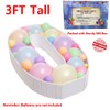 3FT Mosaic Balloon Frame Number 0 Pre-Cut Kit Thick Foam