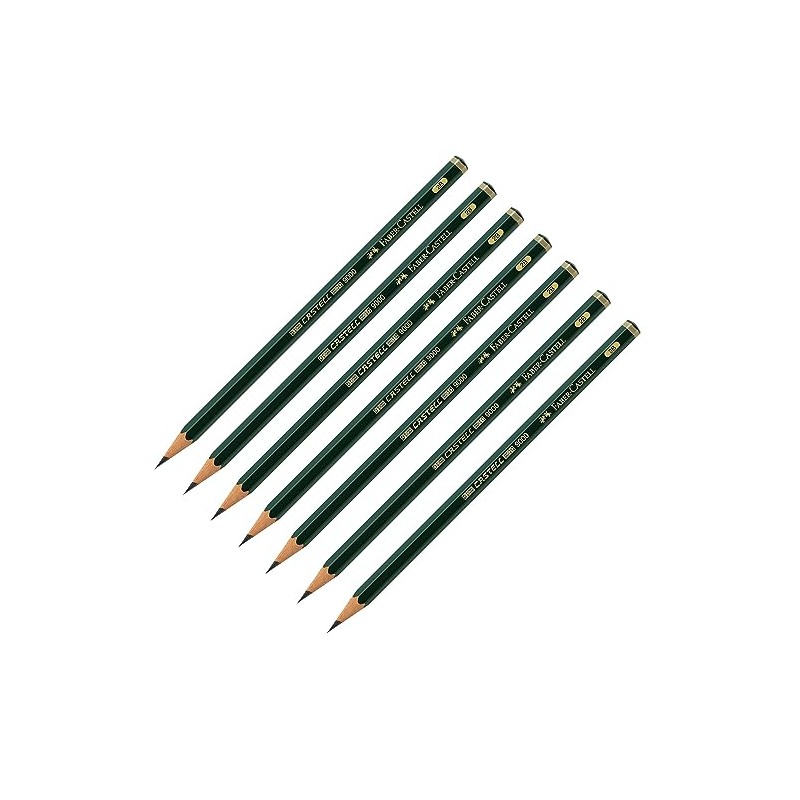 FABER-CASTELL 205070 Castell 9000 Pencils Set of 6 Hardness 2B