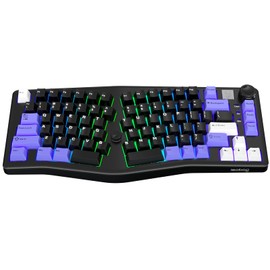 CORBOBO x LEOBOG A75 Alice Ergonomic Keyboard, Gasket Wireless Mechanical Gaming Keyboard Tri-Mode BT5.0/2.4G/Wired with Joystick and Knob, 75% Layout RGB Backlit Hot Swappable Linear Switches for Win