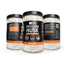 PURE ORIGINAL INGREDIENTS Psyllium Husk (730 Capsules) No Magnesium Or Rice Fillers, Always Pure, Lab Verified