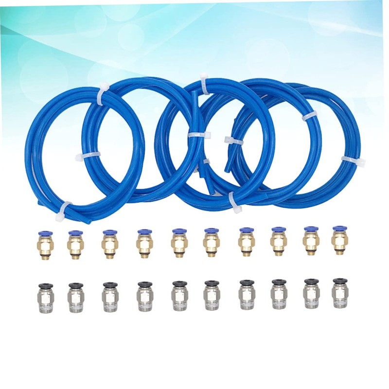 Baluue Quick Coupling PTFE Tube Set PTFE Tubing Pneumatic Quick