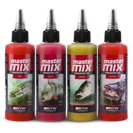Tandem Baits Fishing Food Fish Attractant Gel Attractor Master Mix Predator Set of 4 100 ml Flavour Mix