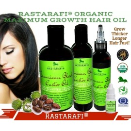 Rastarafi® Pure Jamaican Black Castor Oil Extra Dark/ Potent | Fast Hair Growth - 60 Oz