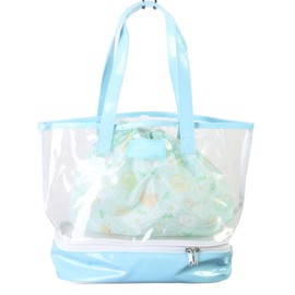 Sumikko Gurashi "Sumikko-de" Double Bottom Tote with Inner Bag, Beach Bag, Pool Bag, San-x, Blue
