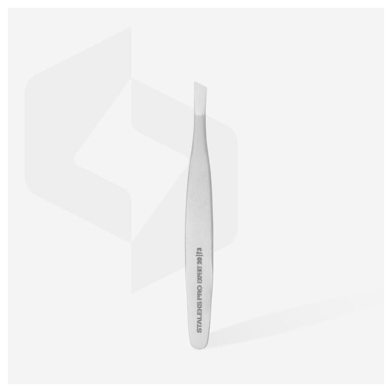 STALEKS PRO Eyebrow Tweezer with Wide and Slanted Edges Recommended