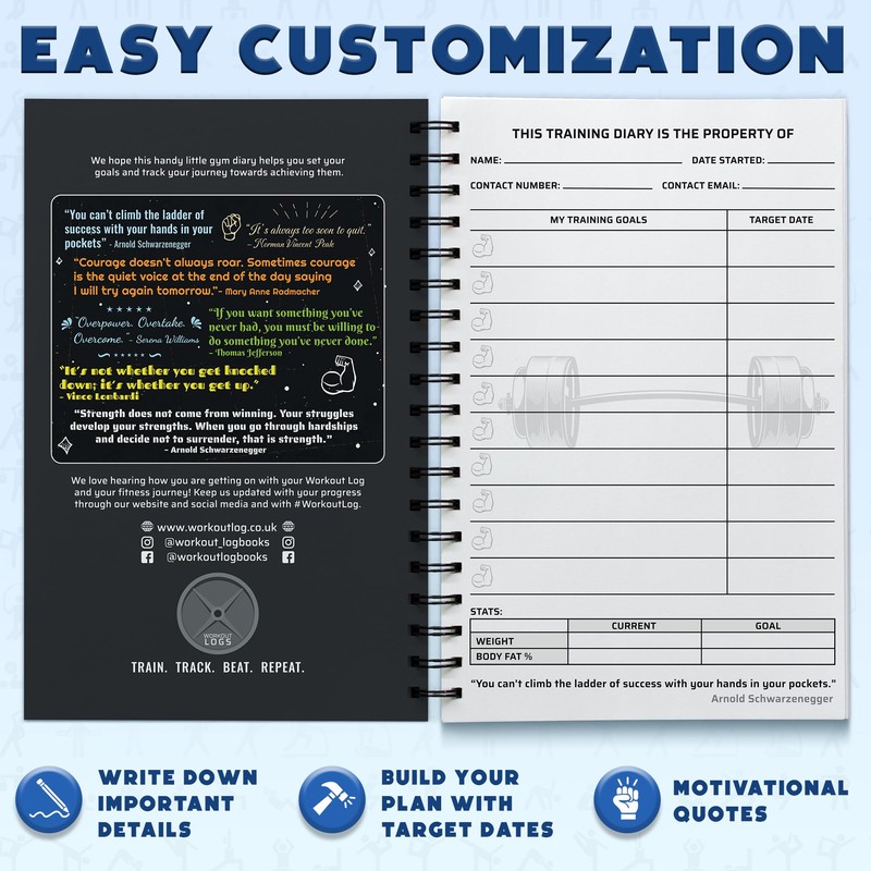 Workout Planner for Daily Fitness Tracking & Goals Setting -