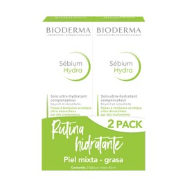 BIODERMA, BiPack Sébium Hydra, Crema Facial Hidratante Restauradora, Skincare Piel Grasa, Acción Hidratante por 24 Horas                              