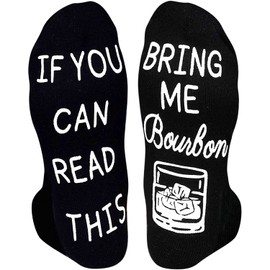 HAPPYPOP Funny Socks for Men Women Crazy Socks Fun Socks Silly Socks Bourbon Socks Bourbon Gifts, Gifts for Bourbon Lovers Men