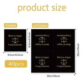 Born to Argue Napkins,Law School Graduation Decorations Cocktail Napkins,Class of 2025 Lawyer Graduation Party Supplies (6.5 x 6.5 In, 40Pack)