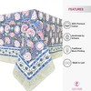 ATOSII Clover Rosa 100% Algodón Mantel Otoño, Estampado de Bloque