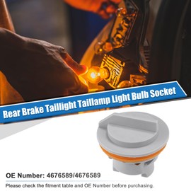 uxcell 4pcs No.4676589 Rear Brake Taillight Taillamp Tail Light Socket Rear Brake Light Bulb Socket for Dodge for Jeep for Chrysler