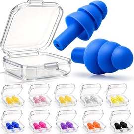 Leffis 100 Pares De Tapones Para Los Oídos Para Dormir Con Cancelación De Ruido, Tapones Para Los Oídos De Silicona Reutilizables, Tapones Para Los Oí