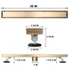 AVSIILE Linear Shower Floor Drain, Brushed Gold 30 Inch 304