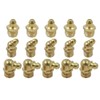 Unifizz 5Pcs Pack M10 Brass Straight 45 90 Degree Angle Grease Nipple Fittings Kit for Car