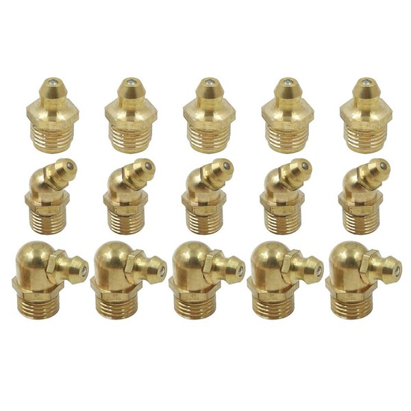 Unifizz 5Pcs Pack M10 Brass Straight 45 90 Degree Angle