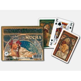 Piatnik 2539 "Mucha - Hyacinta Card Game (2 x 55-Piece)