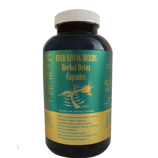 Ever Living Herbs w/Moringa & Neem Natural Herbal Detox 300