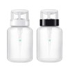 Minkissy 2 x Empty Nail Polish Remover Press Bottles Lockable