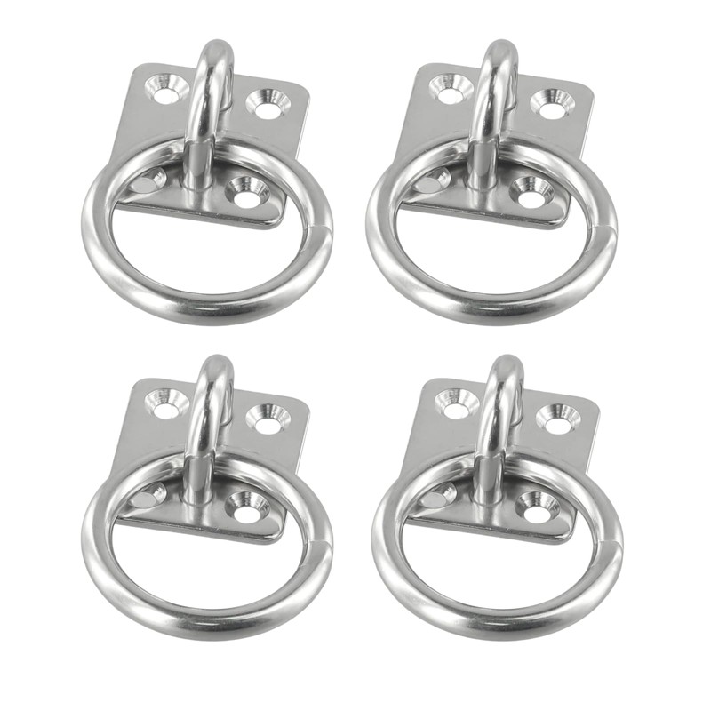 4 Pack Tie Ring on Plate Tie Rings for Equestrian
