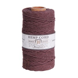 BROWN 2mm Polished Hemp Twine Hemptique Cord Macrame Bracelet Thread Artisan String 48lbs (205ft Spool)