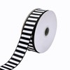 Black White Stripe Burlap Ribbon 1" x 20 Yards Wreath