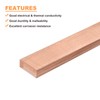 sourcing map Copper Flat Bar, 1/4" Thickness x 25/32" Width