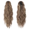 FESHFEN Ponytail Hairpiece with Drawstring, 45 cm Waves Braid Ponytail