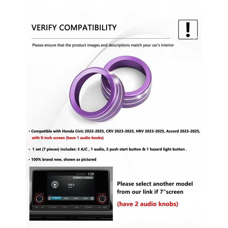 DvlynAuroa for Honda Civic Accessories 2022-2026, CRV/HRV/Acura Integra 2023-2026, Accord