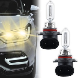 2PCS 9005/HB3 Headlight Bulb, 12V 60W Halogen Bulbs, 3000K Low Beam High Beam Fog Light Quartz Lamp Replacement,Universal Car Xenon Yellow Plug and Play Headlight Bulbs, Driving Light Bulb (9005/HB3)