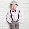 DonDon Boys' Braces Bow Tie Set Elastic and Adjustable Length