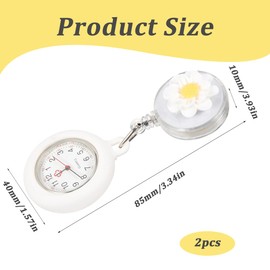 Nurse Watches, 2 Pieces Nurse Watch to Prevent Breakage, Nurse Gadgets for Doctors and Nurses Caregivers, Easy to Wear, Multicoloured