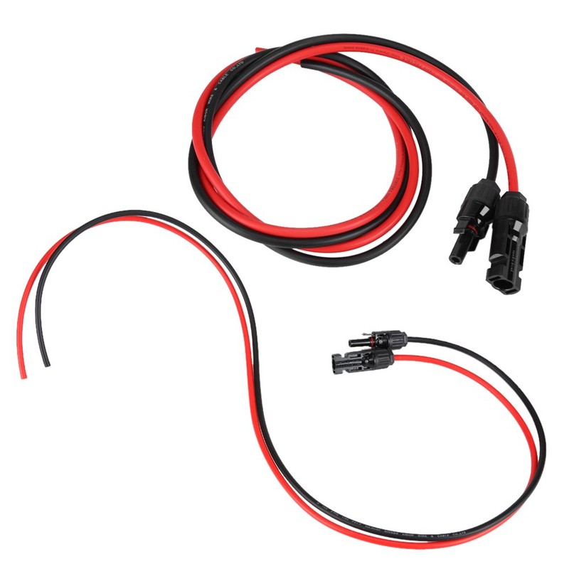 Conectores Par de Rojo, 2pcs Cables de PV de Panel
