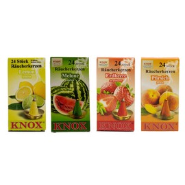 Knox Incense Cones, Set of 4, Assorted Varieties, Made in Germany