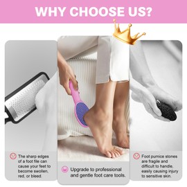 Hard Skin Remover Nano Glass Foot File - Foot Callus Remover, Durable Foot Scrubber, Dead Skin Remover, Hygienic Pedicure Tool, Long Lasting Foot Buffer, Soft Smooth Feet