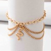 Yheakne Boho Layered Snake Chain Ankle Bracelet Gold Snake Dangle