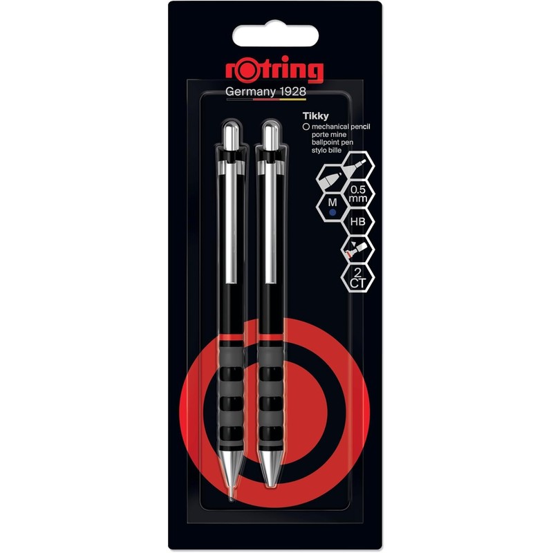 rOtring Tikky Mechanical Pencil and Ballpoint Pen Set HB Lead