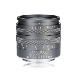 AstrHori 50mm F2.0 Large Aperture Full Frame Manual Prime Lens with Blur Effect & Filter Slot Compatible with Sony E-Mount Mirrorless CameraA7,A7R,A7S,A9,A6000,A6300,A6400,A6500,A5000,A6600(Grey)