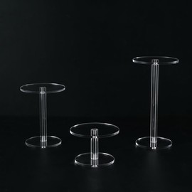 Acrylic Stand, Round Figure, Display Stage, Exhibition Stand, Acrylic Stage, Cosmetic Stand, Transparent Jewelry Rack, Set of 3