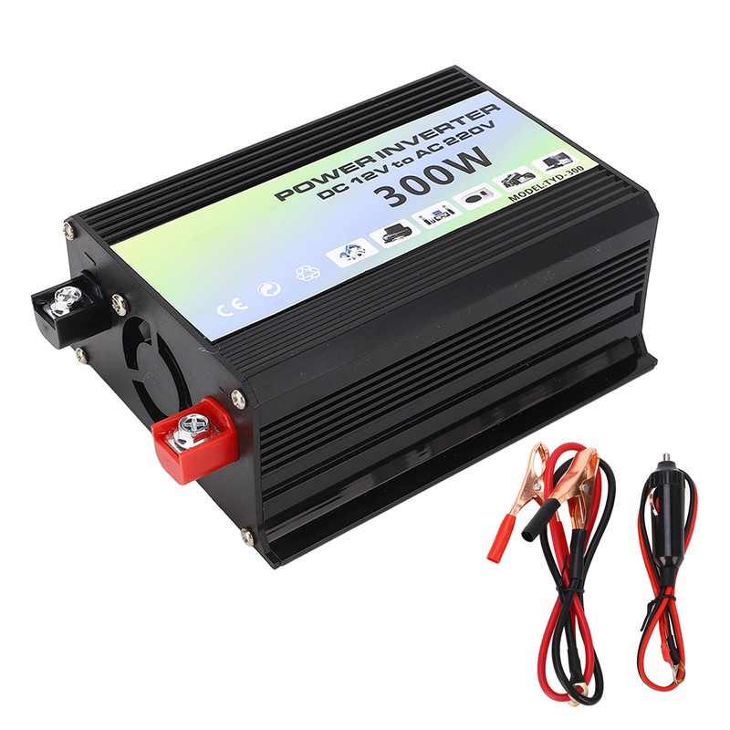 Power Inverter 300W 1 Universal Socket 2 USB Port Smart