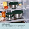 Chicago Metallic Stainless Steel Mixing Bowls with Grater Lids, Green