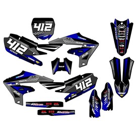 2018-2022 YZ 450 F Surge Black Senge Graphics Complete Kit with Rider I.D. Compatible with Yamaha