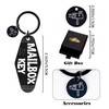 GiftoBi Retro Mailbox Key Keychain, Black Motel-Style Keyring with Split