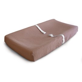 mushie Extra Soft Muslin Fitted Changing Pad Cover (Natural)